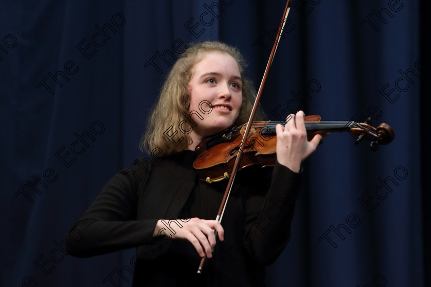 Feis0202109Sat30 
 29~30
Helen Ruthledge from Douglas playing Third Movement Saint Sans Violin Concerto No.3

Class: 236: The Shanahan & Co. Perpetual Cup Advanced Violin 
One Movement from a Concerto.

Feis Maiti 93rd Festival held in Fr. Matthew Hall. EEjob 02/02/2019. Picture: Gerard Bonus