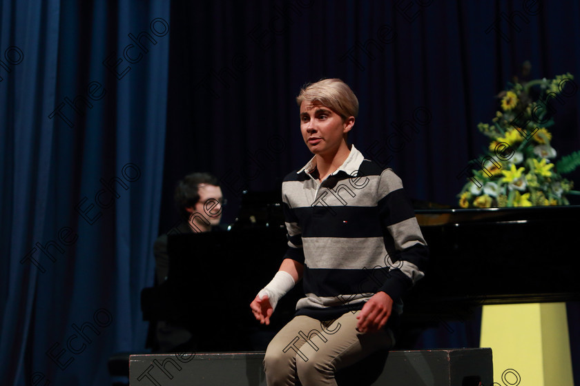 Feis05032019Tue53 
 51~53
Kevin OLeary from Cobh singing On The Street Where You Live from My Fair Lady and Waving Through A Window from Dear Evan Hansen.

Class: 23: The London College of Music and Media Perpetual Trophy
Musical Theatre Over 16Years Two songs from set Musicals.

Feis Maiti 93rd Festival held in Fr. Mathew Hall. EEjob 05/03/2019. Picture: Gerard Bonus