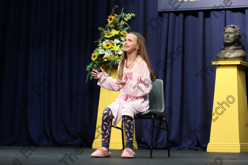 Feis19022018Mon10 
 10
Suzie Walsh performing Call it a Day.
 Speech and Drama Class: 327: The Hartland Memorial Perpetual Trophy Dramatic Solo 12YearsandUnder Section 1 Feis Maiti 92nd Festival held in Fr. Mathew Hall. EEjob 19/02/2018 Picture: Gerard Bonus.