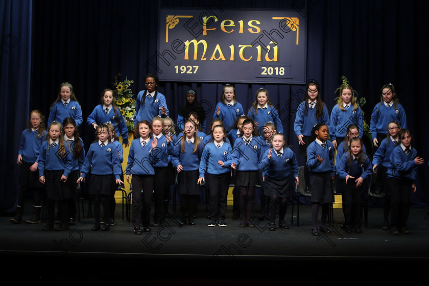 Feis23022018Fri35 
 32~36
St. Marys NS Cobh performing (Pam Golden) 
 Speech and Drama Class: 476: The Peg OMahony Memorial Perpetual Cup Choral Speaking 4th Class Feis Maiti 92nd Festival held in Fr. Mathew Hall. EEjob 23/02/2018 Picture: Gerard Bonus.