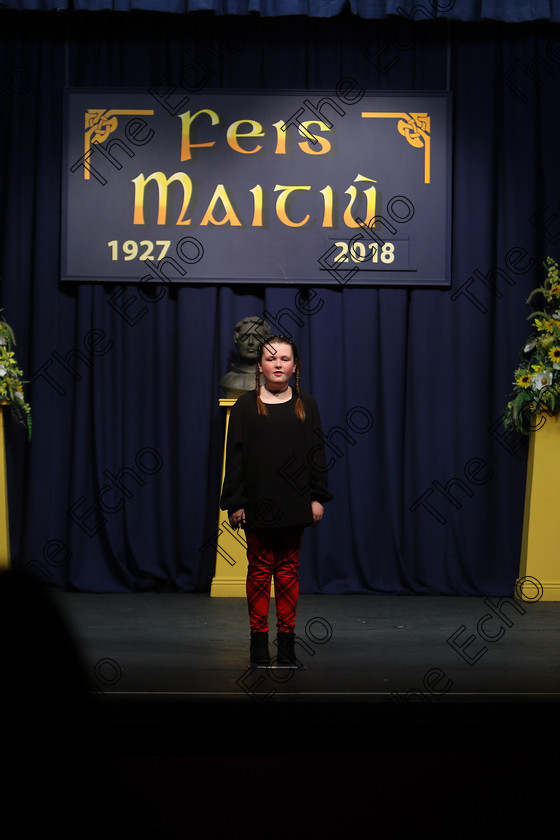 Feis12032018Mon30 
 30
Trudy Whyte reciting her poem
 Speech and Drama Class: 365: Solo Verse Speaking Girls 10 Years and Under Section 4 Feis Maiti 92nd Festival held in Fr. Mathew Hall. EEjob 12/03/2018 Picture: Gerard Bonus