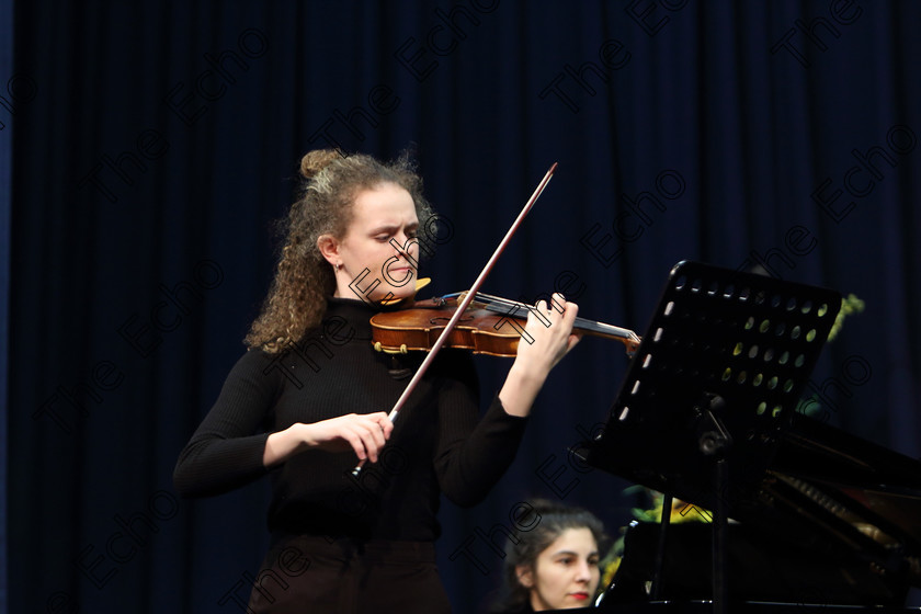 Feis0202109Sat27 
 27~28
Aisling Donnelly from Cork City Playing first movement Mendelssohn Violin Concerto in E Minor.

Class: 236: The Shanahan & Co. Perpetual Cup Advanced Violin 
One Movement from a Concerto.

Feis Maiti 93rd Festival held in Fr. Matthew Hall. EEjob 02/02/2019. Picture: Gerard Bonus