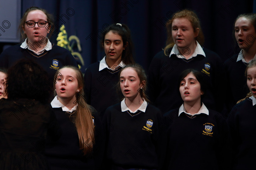 Feis27022019Wed21 
 17~21
St. Ailbes Choir singing Castle on A Cloud from Les Misrables conducted by Siobhan Hall.

Class: 77: The Father Mathew Hall Perpetual Trophy Sacred Choral Group or Choir 19 Years and Under Two settings of Sacred words.
Class: 80: Chamber Choirs Secondary School

Feis Maiti 93rd Festival held in Fr. Mathew Hall. EEjob 27/02/2019. Picture: Gerard Bonus