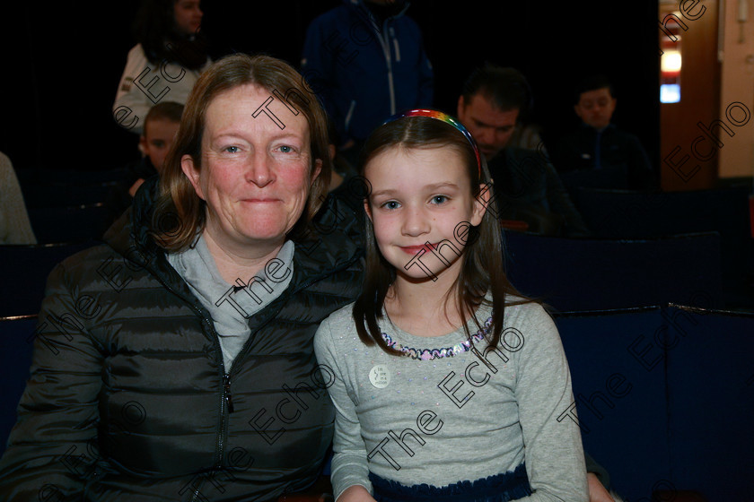 Feis03022018Sat06 
 6
Performer Clodagh Sweeney from Rochestown with her mum Audrey.
 Instrumental Music Class: 166: Piano Solo 10 Years and Under Feis Maiti 92nd Festival held in Fr. Matthew Hall. EEjob 02/02/2018 Picture: Gerard Bonus.