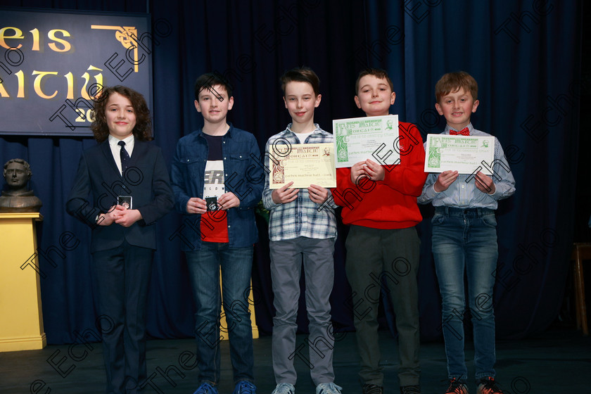 Feis23022018Fri68 
 68
Bronze Medallist Oran Murphy from Lisavaird; Silver Medallist Sean OSullivan from Blarney; 3rd place Darach Fanning from Glasheen; Commended Eoin Buckley from Glanmire and Sean OSullivan from Blackrock.
 Speech and Drama Class: 378: Solo Verse Speaking Boys 11 Years and UnderSection 1 Feis Maiti 92nd Festival held in Fr. Mathew Hall. EEjob 23/02/2018 Picture: Gerard Bonus.