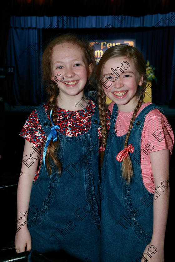 Feis05032018Mon05 
 5
Duo Aisling Kilkelly and Sophia Herlihy from Clonmel and Ballinhassig.
 Singing and School Choirs Class: 93: Vocal Duets 13 Years and Under Feis Maiti 92nd Festival held in Fr. Mathew Hall. EEjob 05/03/2018 Picture: Gerard Bonus.