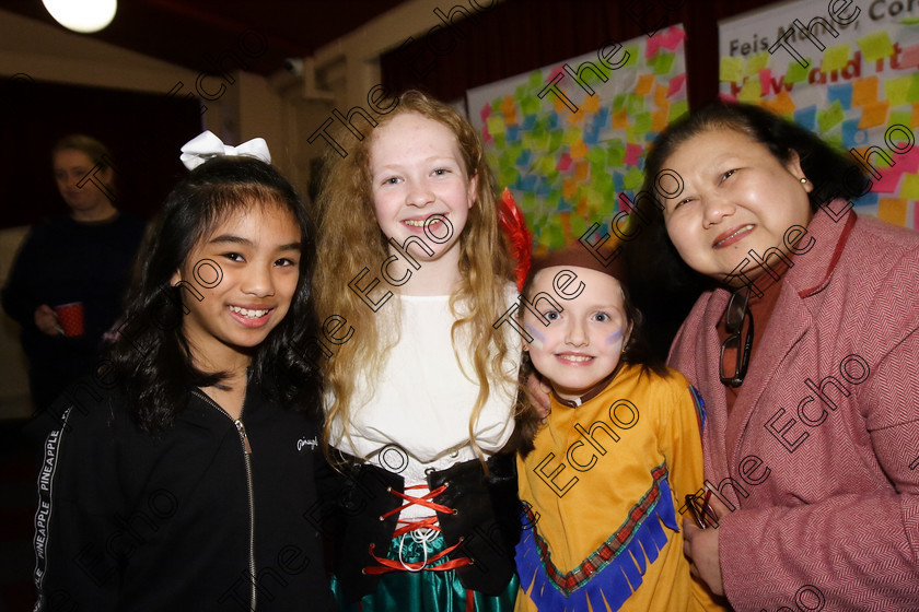 Feis26032018Mon52 
 52
Performers Jilliane Valdez, Aisling Kilkelly, Hannah McCarthy with Annie Valdez.
 Speech and Drama Class: 114: The Altrusa Club of Cork Perpetual Trophy Solo Action Song 10 Years and Under Section 3Feis Maiti 92nd Festival held in Fr. Mathew Hall. EEjob 26/03/2018 Picture: Gerard Bonus