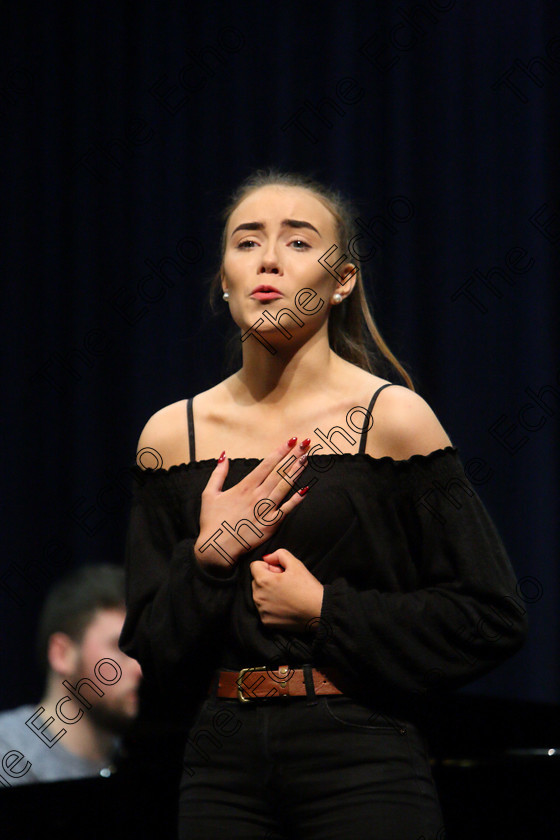 Feis27032018Tue53 
 53~54
Grace Glynn singing One Perfect Moment.
 Singing Class: 111: The Edna McBirney Memorial Perpetual Cup Solo Action Song 16 Years and Under Section 2 Feis Maiti 92nd Festival held in Fr. Mathew Hall. EEjob 27/03/2018 Picture: Gerard Bonus