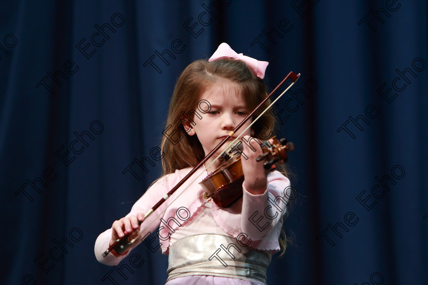 Feis0402109Mon17 
 16~17
Neasa Randles performing set piece.

Class: 242: Violin Solo 8 Years and Under (a) CarsePetite Reverie (Classical Carse Bk.1) (b) Contrasting piece not to exceed 2 minutes.

Feis Maiti 93rd Festival held in Fr. Matthew Hall. EEjob 04/02/2019. Picture: Gerard Bonus