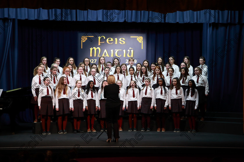 Feis27022019Wed33 
 32~36
Sacred Heart School Tullamore singing Little Spanish Town conducted by Regina McCarthy.

Class: 83: The Loreto Perpetual Cup Secondary School Unison Choirs

Feis Maiti 93rd Festival held in Fr. Mathew Hall. EEjob 27/02/2019. Picture: Gerard Bonus