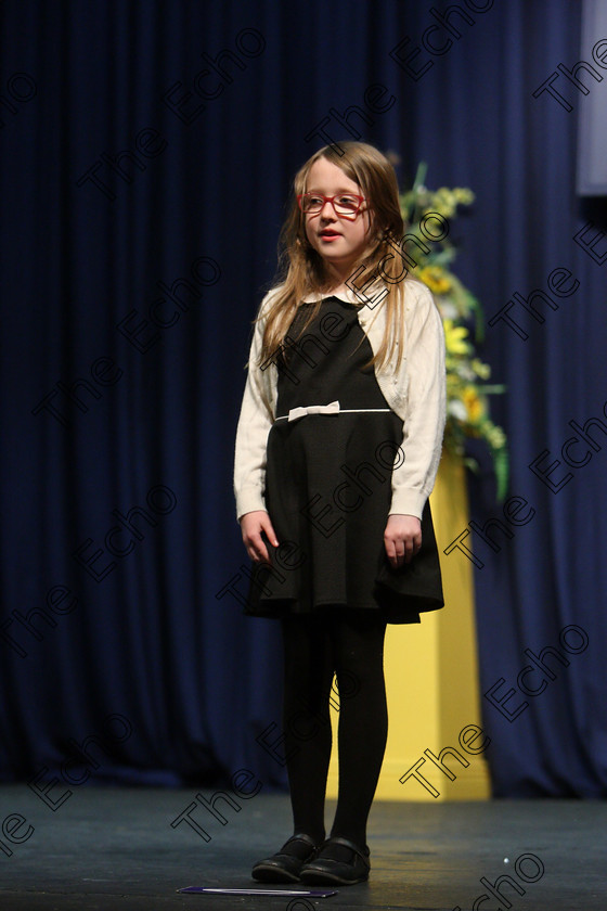 Feis22032018Thu26 
 26
Kayleigh Geary performing.
 Labhairt na Filocht agus Mreanna Drmaochta Class: 517: Corn Helen Bharslabhairt 7 Bliana DAois N Faoina Roinn 2 Feis Maiti 92nd Festival held in Fr. Mathew Hall. EEjob 22/03/2018 Picture: Gerard Bonus