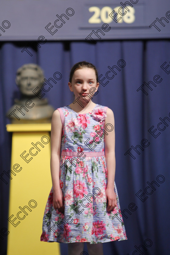 Feis25032018Sun10 
 10
Brd OBrien giving a Commended performance.
 Speech and Drama Class: 365: Solo Verse Speaking Girls 10 Years and Under Section 5 Feis Maiti 92nd Festival held in Fr. Mathew Hall. EEjob 25/03/2018 Picture: Gerard Bonus