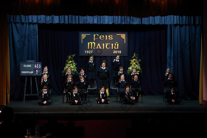 Feis13032019Wed11 
 7~14
Maria Assumpta Ballyphehane performing.

Feis Maiti 93rd Festival held in Fr. Mathew Hall. EEjob 13/03/2019. Picture: Gerard Bonus. 
Class: 486Action Verse The William OSullivan Memorial Perpetual Cup4thClass (a) Skeleton House Laurence Smith (b) Own Choice.1