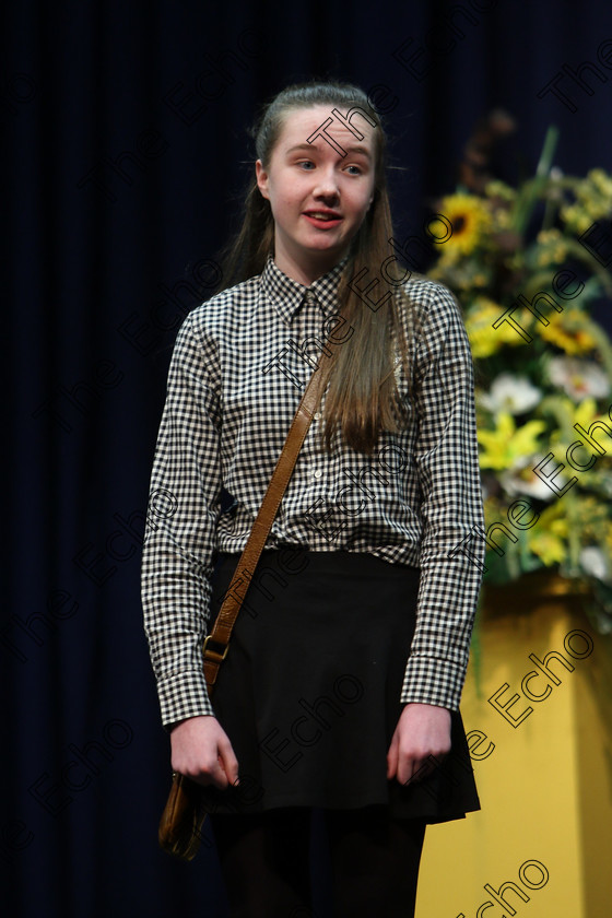 Feis20022018Tue51 
 51
Kate Tompkins performing Moll by John B Keane. 
 Speech and Drama Class: 326: The James ODonovan Memorial Perpetual Cup Year sand Dramatic Solo 14 Section 2 Under Feis Maiti 92nd Festival held in Fr. Mathew Hall. EEjob 20/02/2018 Picture: Gerard Bonus.