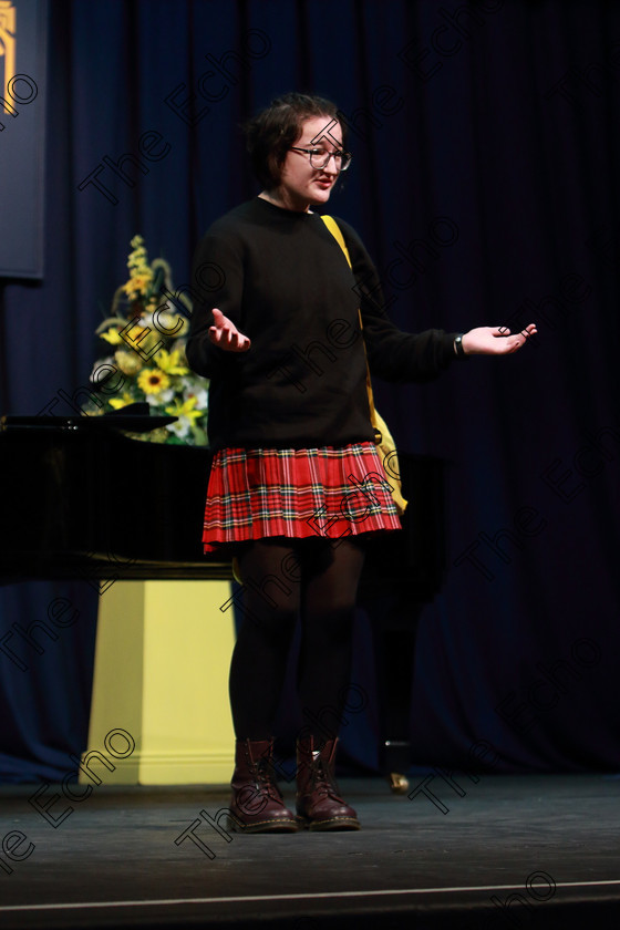 Feis10022019Sun17 
 17~18
Melany Shemetov singing The Lamest Place in the World.

Class: 112: The C.A.D.A. Perpetual Trophy Solo Action Song 14 Years and Under Section 2 An action song of own choice.

Feis Maiti 93rd Festival held in Fr. Matthew Hall. EEjob 10/02/2019. Picture: Gerard Bonus