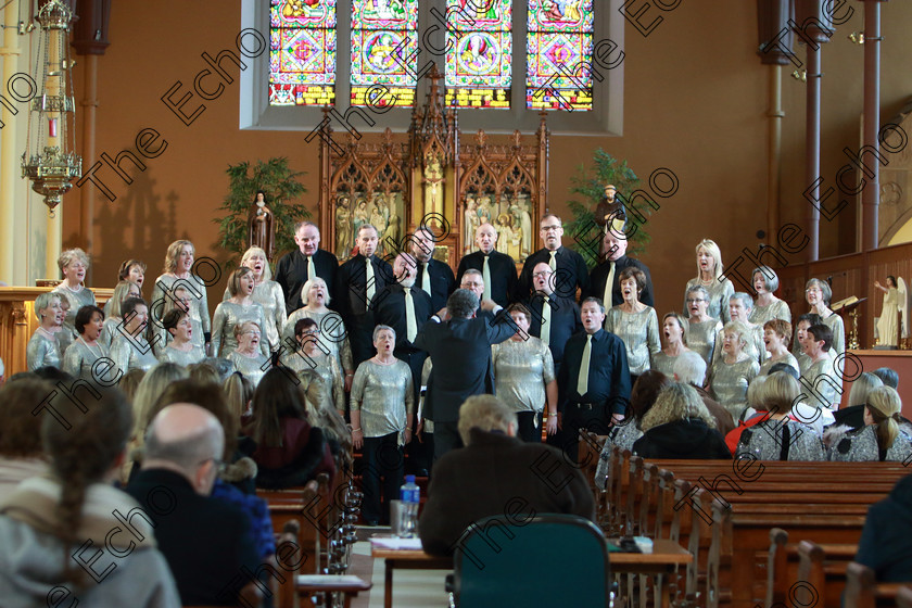 Feis0302109Sun14 
 12~15
Cor Maigh Ealla Choir singing Rejoice in the Lord conducted by Peter Dineen

Class: 76: The Wm. Egan Perpetual Cup Adult Sacred Choral Group or Choir Two settings of Sacred Words.

Feis Maiti 93rd Festival held in Fr. Matthew Hall. EEjob 03/02/2019. Picture: Gerard Bonus.