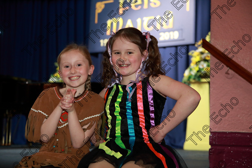 Feis01032019Fri44 
 44
Alex Foley and Sophie Bermingham from Nashes Boreen and Blarney.

Class: 114: The Henry OCallaghan Memorial Perpetual Cup Solo Action Song 10 Years and Under Section 2 An action song of own choice.

Feis Maiti 93rd Festival held in Fr. Mathew Hall. EEjob 01/03/2019. Picture: Gerard Bonus