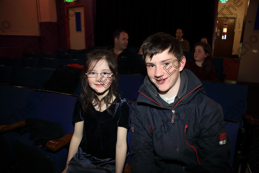 Feis04042019Thu11 
 11
Performer Ava Thornton from Millstreet with her brother Michael.

Ceol agus Amhrnaocht Traidisinta

Feis Maiti 93rd Festival held in Fr. Mathew Hall. EEjob 04/04/2019. Picture: Gerard Bonus