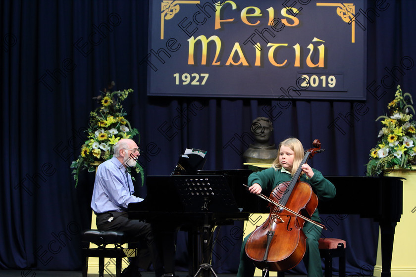 Feis01022019Fri25 
 25
Martha Dwyer performing set piece Accompanied by Colin Nicholls.

Class: 250: Violoncello Solo 12 Years and Under (a) Grieg  Norwegian Dance, from Classical & Romantic Pieces (Faber) (b) Contrasting piece not to exceed 3 minutes

Feis Maiti 93rd Festival held in Fr. Matthew Hall. EEjob 01/02/2019. Picture: Gerard Bonus