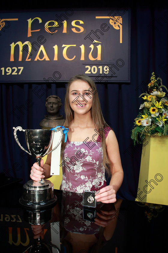 Feis26022019Tue86 
 86
Cup Winner and Silver Medallist Katelyn Davis from Broadford Co. Limerick for her performance of On My Lips Every Kiss Is Like Wine.

Class: 20: The Junior Light Opera Perpetual Trophy Solo Light Opera 17 Years and Under Solo from any Light Opera.

Feis Maiti 93rd Festival held in Fr. Mathew Hall. EEjob 26/02/2019. Picture: Gerard Bonus