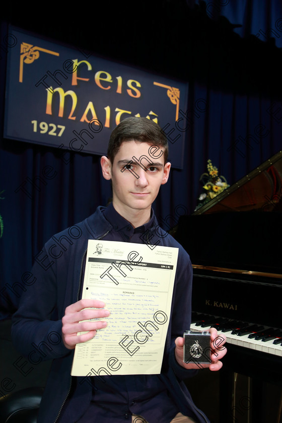 Feis0202109Sat21 
 21
Silver Medallist Lucca OCarroll from Tralee

Class: 184: Piano Solo 15 Years and Under Confined Two contrasting pieces not exceeding 4 minutes. The Kilshanna Music Perpetual Cup

Feis Maiti 93rd Festival held in Fr. Matthew Hall. EEjob 02/02/2019. Picture: Gerard Bonus