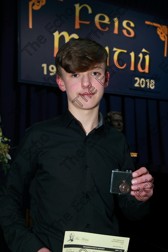 Feis08022018Tur22 
 22
Bronze Medallist James Gibson from Glanmire.
 Instrumental Music Class: Piano: 184: Piano Solo15 Years and Under Confined
Feis Maiti 92nd Festival held in Fr. Mathew Hall. EEjob 08/02/2018 Picture: Gerard Bonus.