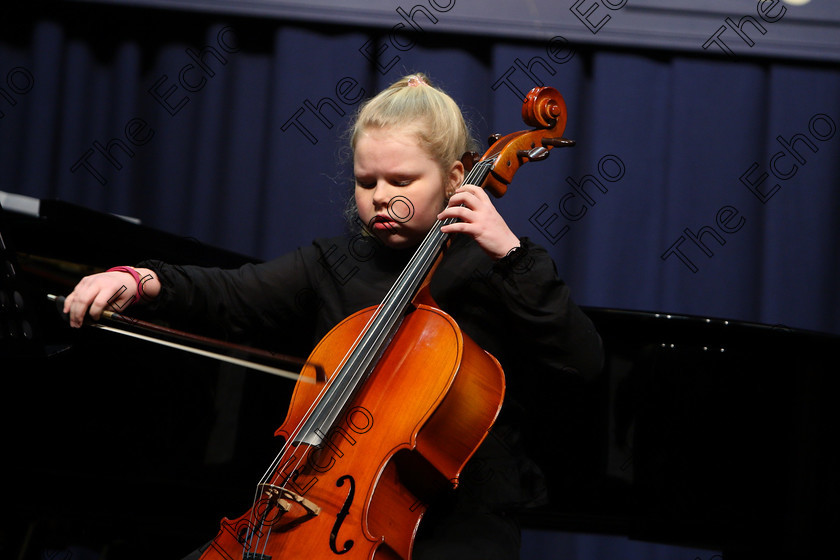 Feis09022018Fri11 
 11
Martha Dwyer performing.
 Instrumental Music Class: 232: The Houlihan Memorial Perpetual Cup 
String Repertoire 14 Years and Under Feis Maiti 92nd Festival held in Fr. Mathew Hall. EEjob 09/02/2018 Picture: Gerard Bonus.