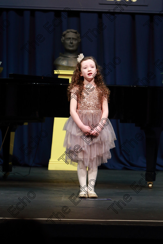 Feis26022019Tue08 
 8
Isabella Lyons singing.

Class: 56: 7 Years and Under arr. Herbert Hughes Little Boats (Boosey and Hawkes 20th Century Collection).

Feis Maiti 93rd Festival held in Fr. Mathew Hall. EEjob 26/02/2019. Picture: Gerard Bonus