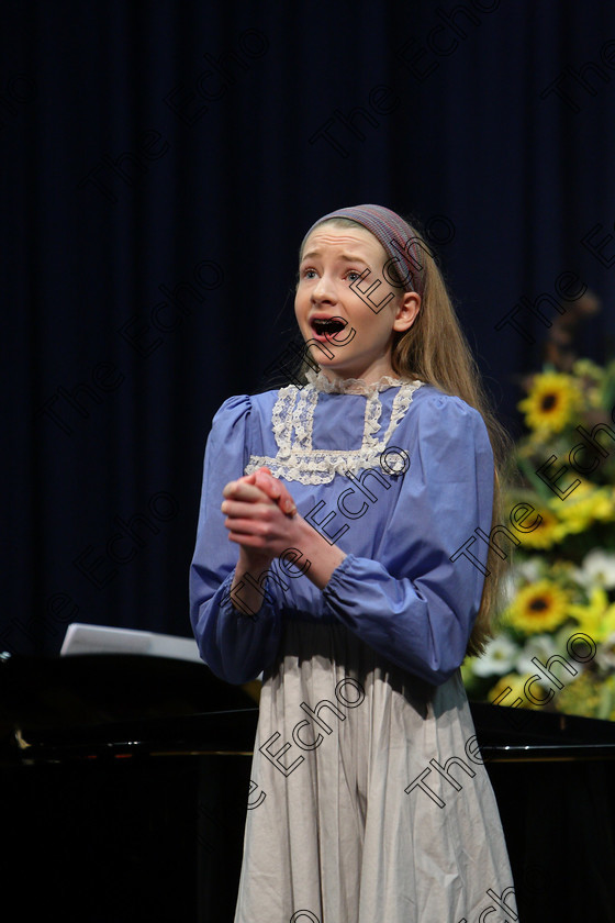 Feis08032018Thu21 
 21
Lucy Griffin performing Matchmaker from Fiddler on the Roof.
 Singing and School Choirs Class: 112: The C.A.D.A. Perpetual Trophy Solo Action Song 14 Years and Under Section 2 Feis Maiti 92nd Festival held in Fr. Mathew Hall. EEjob 06/03/2018 Picture: Gerard Bonus.