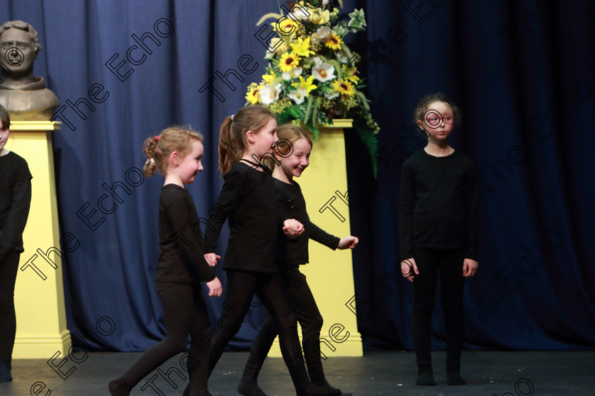 Feis29032019Fri41 
 41~43
Ellis Stage School, Passage West performing The Fun Fair.

Class: 469: The Thomas OConnell Memorial Perpetual Cup Group Mime 9 Years and Under choice of (a) A Walk in the Park(c) Hide and Seek (b) The Fun Fair(d) Lets Build a Snowman.

Feis Maiti 93rd Festival held in Fr. Mathew Hall. EEjob 29/03/2019. Picture: Gerard Bonus