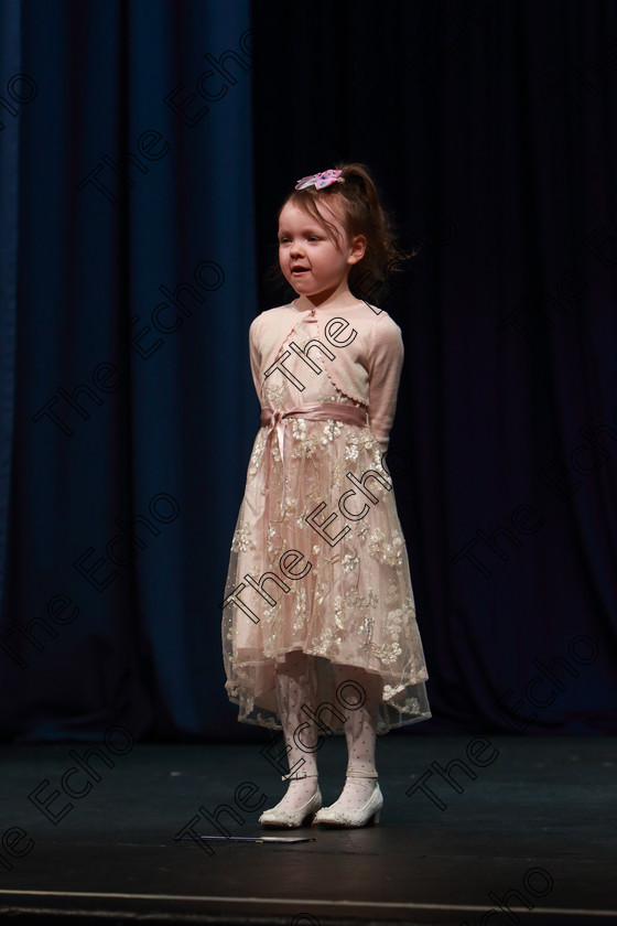 Feis31032019Sun19 
 19
1st time performer Avaleigh Murphy from Killeagh

Class: 369: Solo Verse Speaking Girls 6 Years and Under Section 3 Either Ice Cone Island Bernard Lodge or Night Fright Marian Swinger.

Feis Maiti 93rd Festival held in Fr. Mathew Hall. EEjob 31/03/2019. Picture: Gerard Bonus