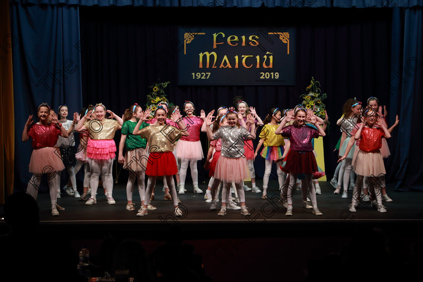 Feis12022019Tue07 
 4~9
Our Lady of Lourdes NS Ballinlough performing A million Dreams from The Greatest Showman.

Class: 104: The Pam Golden Perpetual Cup Group Action Songs -Primary Schools Programme not to exceed 8 minutes.

Feis Maiti 93rd Festival held in Fr. Mathew Hall. EEjob 12/02/2019. Picture: Gerard Bonus