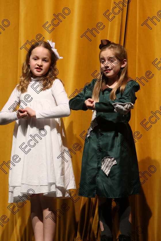 Feis24032018Sat55 
 55~56
Cliona Murphy and Abby Walsh performing A Little Princess.
 Speech and Drama Class: 312: Dramatic Duo 10 Years and Under Feis Maiti 92nd Festival held in Fr. Mathew Hall. EEjob 24/03/2018 Picture: Gerard Bonus