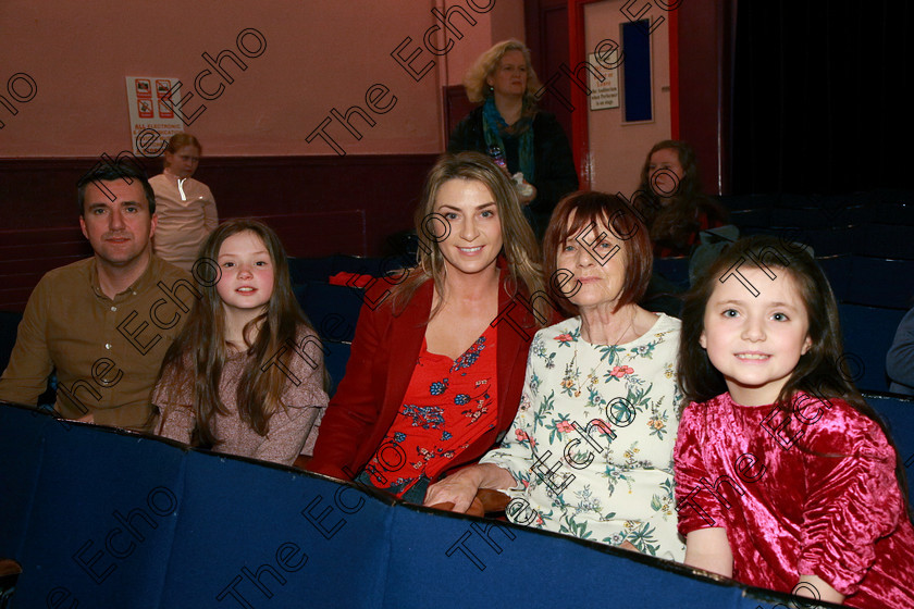 Feis11032018Sun02 
 2
Performer Grace Blessing from Silversprings with her parents Denise and Vincent sister Lucy and Grannie Sheila Blessing.
 Singing and School Choirs Class: 367: Solo Verse Speaking Girls 8 Years and Under Section 5 Feis Maiti 92nd Festival held in Fr. Mathew Hall. EEjob 06/03/2018 Picture: Gerard Bonus.