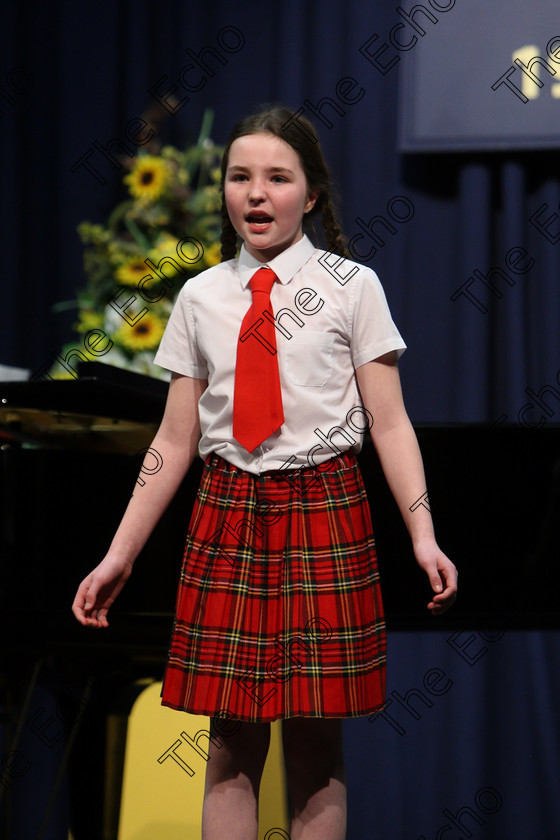 Feis07032018Wed07 
 7
Lauren Rooney performing Naughty from Matilda.
 Singing and School Choirs Class: 113: The Edna McBirney Memorial Perpetual Award Solo Action Song 12 Years and Under Section 3 Feis Maiti 92nd Festival held in Fr. Mathew Hall. EEjob 06/03/2018 Picture: Gerard Bonus.