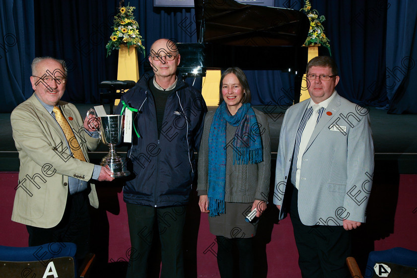 Feis09022018Fri73 
 73
Adjudicator Richard Deering presenting The Capuchin Order Perpetual Cup and Bursary for Seamus Hickey to his parents, Michael and Clare Hickey with Timothy McCarthy, Director.
 Instrumental Music Class: 141: The Capuchin Order Perpetual Cup and Bursary Bursary Value 2,500 Sponsored by the Capuchin Order Advanced Recital Programme 18 Years and Over Feis Maiti 92nd Festival held in Fr. Mathew Hall. EEjob 09/02/2018 Picture: Gerard Bonus.