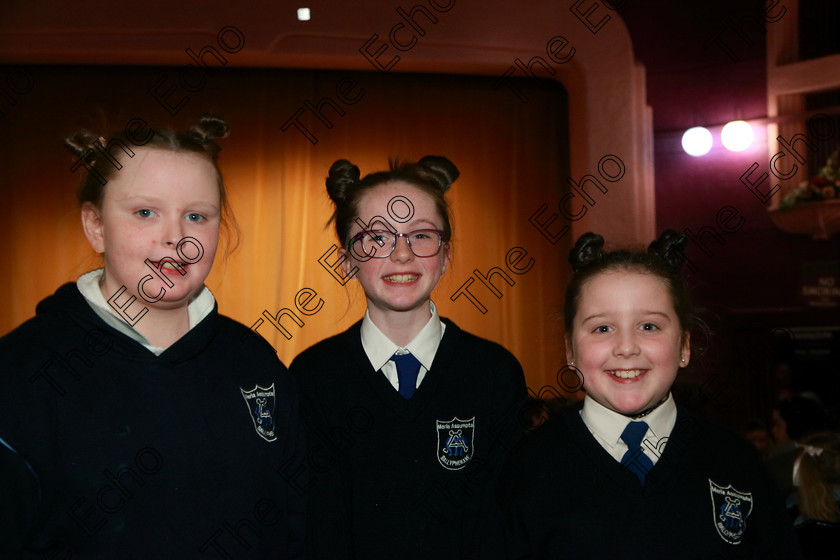 Feis13032018Tue32 
 32
Sinead Hayes, Erin Lyons and Emily Walsh from rom Maria Assumpta NS.
 Speech and Drama Class: 3rd & 4th Class Primary Schools, Action Verse Feis Maiti 92nd Festival held in Fr. Mathew Hall. EEjob 13/03/2018 Picture: Gerard Bonus.