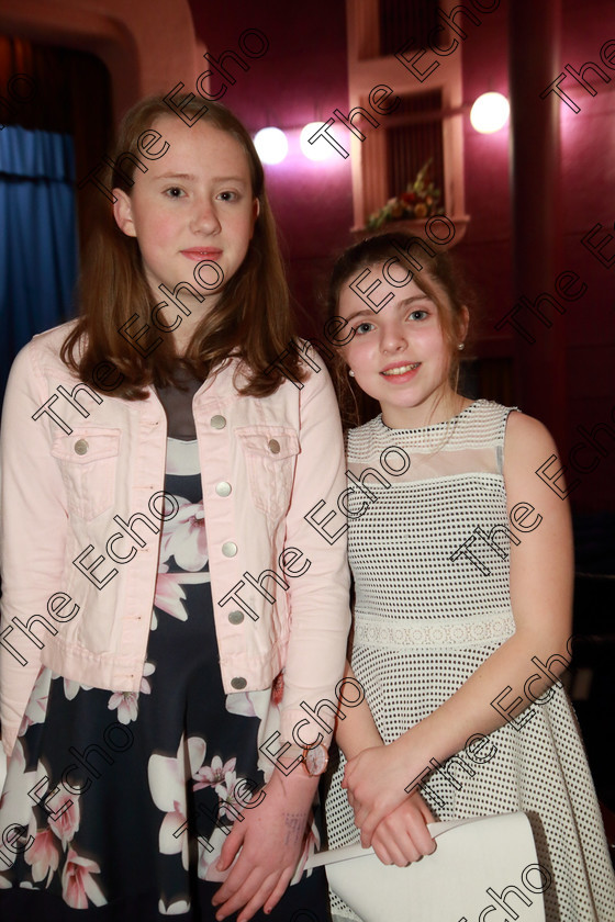 Feis26022019Tue26 
 26
First Plae and a Silver Medal went to Aisling OSullivan Loreto Fermoy pictured with fellow student, Marie Humphries from Fermoy.

Class: 53: Girls Solo Singing 13 Years and UnderSection 1 John Rutter A Clare Benediction (Oxford University Press).

Feis Maiti 93rd Festival held in Fr. Mathew Hall. EEjob 26/02/2019. Picture: Gerard Bonus