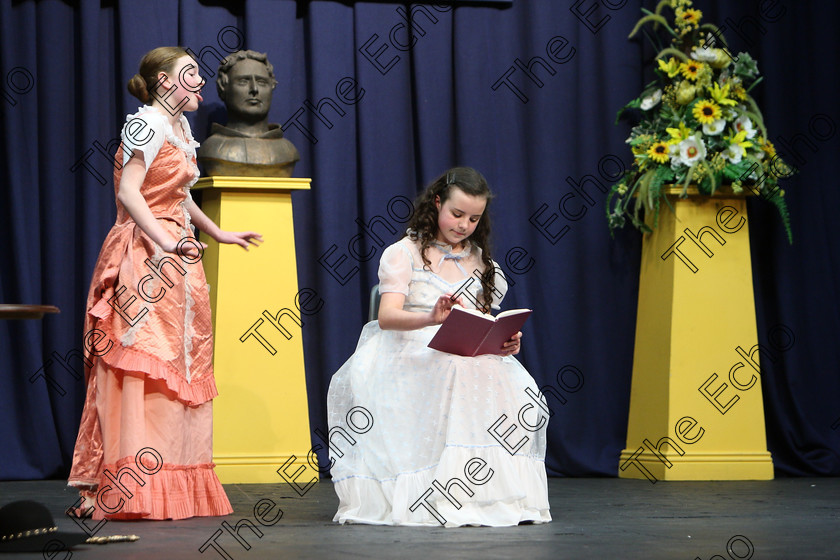 Feis22022018Thu53 
 53~55
Leah Murphy and Lily Costello performing a scene from Little Women
 Speech and Drama Classes: 310: The Peg Hallahan Perpetual Trophy Dramatic Duo 14 Years and Under Feis Maiti 92nd Festival held in Fr. Mathew Hall. EEjob 22/02/2018 Picture: Gerard Bonus.