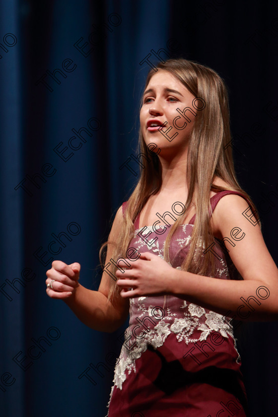 Feis26022019Tue82 
 81~82
Silver Medal: Katelyn Davis from Broadford Co. Limerick singing On My Lips Every Kiss Is Like Wine.

Class: 20: The Junior Light Opera Perpetual Trophy Solo Light Opera 17 Years and Under Solo from any Light Opera.

Feis Maiti 93rd Festival held in Fr. Mathew Hall. EEjob 26/02/2019. Picture: Gerard Bonus