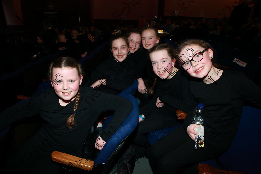 Feis23022018Fri94 
 94
Addison ONeill, Zo Buckley, Sinead N Rinn, Emma Dunne, Olivia Crowley and Cassie McCann from CADA Performing Arts.
 Speech and Drama Class: 468 The Ide McSweeney Perpetual Cup Group Mime 11 Years and Under Feis Maiti 92nd Festival held in Fr. Mathew Hall. EEjob 23/02/2018 Picture: Gerard Bonus.