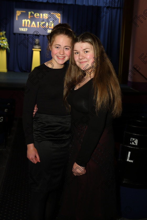 Feis14032018Wed43 
 43
Duo Rebecca Walsh and Ella Quinlan performed Lydie Breeze.
 Speech and Drama Class: 309: The Gertrude Gordon Memorial Perpetual Shield Dramatic Duo Under 17 Years Feis Maiti 92nd Festival held in Fr. Mathew Hall. EEjob 14/03/2018 Picture: Gerard Bonus.