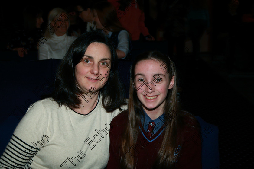 Feis20022018Tue81 
 81
Performer Eva Roset from Ringaskiddy with her mum Lisa.
 Speech and Drama Class: 326: The James ODonovan Memorial Perpetual Cup Year sand Dramatic Solo 14 Section 2 Under Feis Maiti 92nd Festival held in Fr. Mathew Hall. EEjob 20/02/2018 Picture: Gerard Bonus.