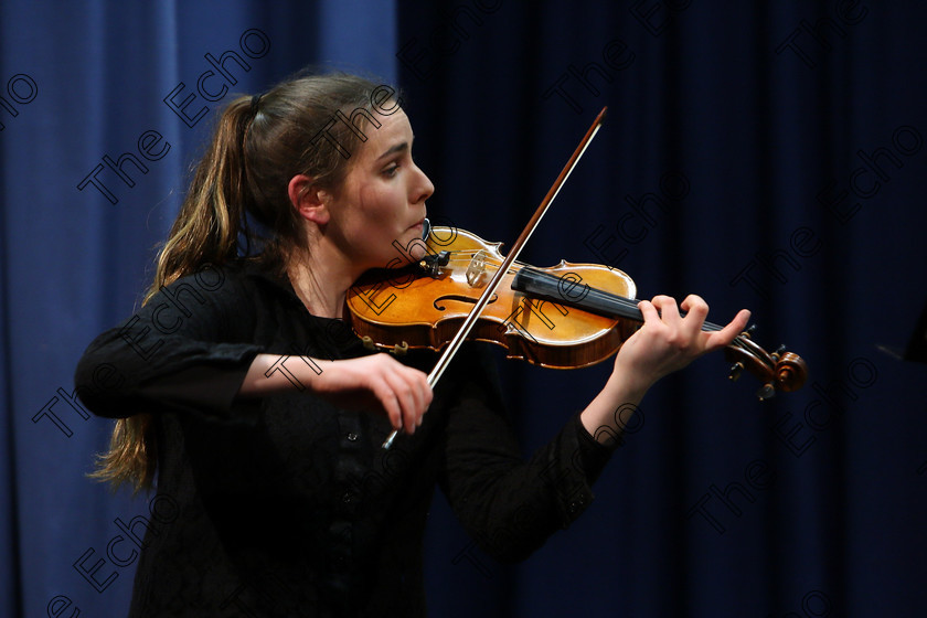 Feis31012018Wed34 
 34
Caoimhe McCarthy from Glanmire performing Mozart Violin Concerto 3rd movement, G Minor.
 Instrumental Music; Class: 236 The Shanahan & Co. Perpetual Cup: Advance Violin, one movement from a Concerto; Feis Maiti 92nd Festival held in Fr. Matthew Hall. EEjob 31/01/2018. Picture: Gerard Bonus.