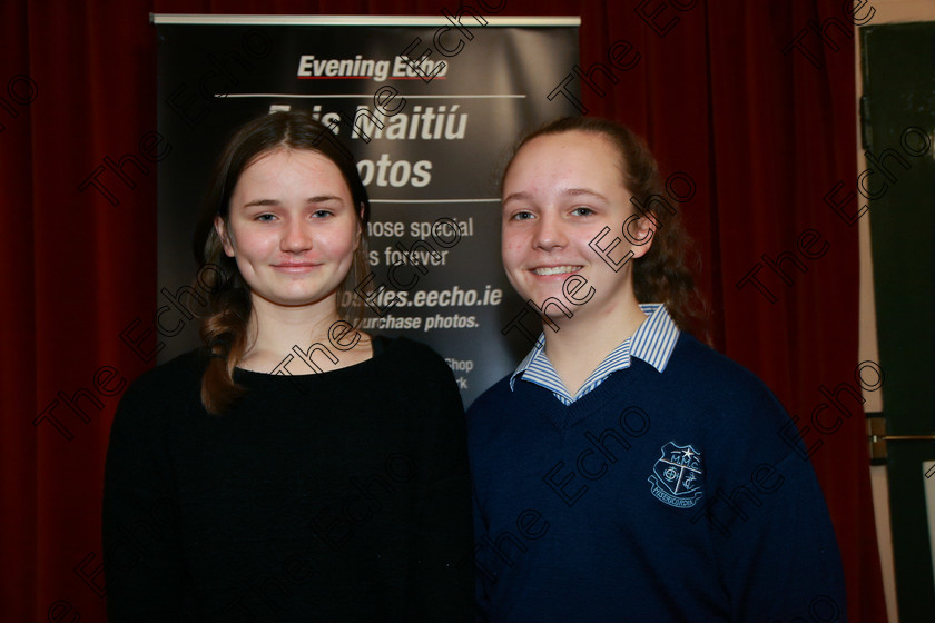 Feis01022018Thu08 
 8
Duo Performers; Siobhan McCarthy and Kate ORiordan from Blackrock and Model Farm Road
 Instrumental Music Class: 267: Duo Classes and Chamber Music Junior Feis Maiti 92nd Festival held in Fr. Matthew Hall. EEjob 01/02/2018 Picture: Gerard Bonus.