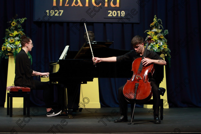 Feis0602109Wed35 
 35~36
Michael Murphy from College playing Saint-Sans 3rd movement 1st Cello Concerto orchestra provided by Denise Crowley.

Class: 246: Violoncello Concerto One Movement from a Concerto.

Feis Maiti 93rd Festival held in Fr. Matthew Hall. EEjob 06/02/2019. Picture: Gerard Bonus