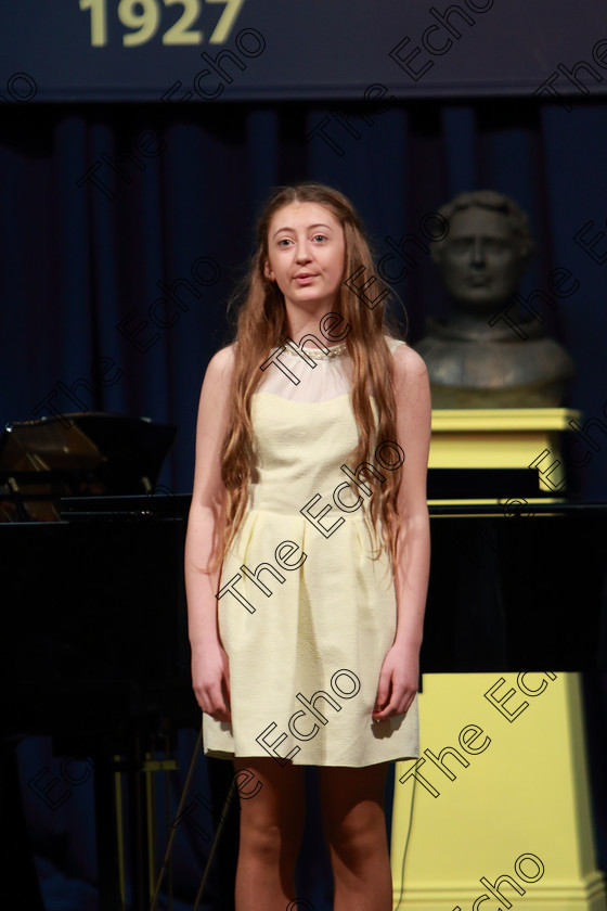 Feis04032019Mon01 
 1
Ava Mckenna from Fermoy giving a Commended performance.

Class: 53: Girls Solo Singing 13 Years and UnderSection 2John Rutter A Clare Benediction (Oxford University Press).

Feis Maiti 93rd Festival held in Fr. Mathew Hall. EEjob 04/03/2019. Picture: Gerard Bonus