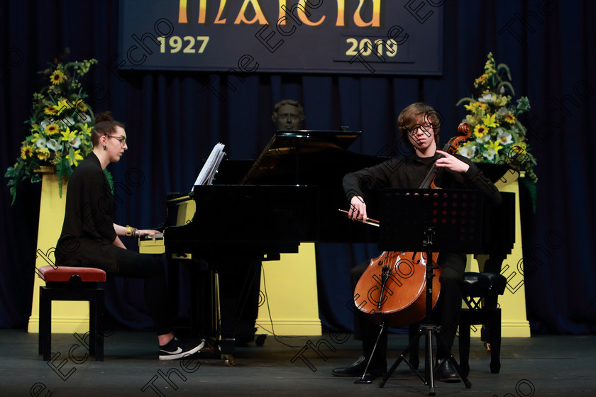 Feis0602109Wed40 
 39~40
Ben Terhorst from Whites Cross playing Elgars Concerto 1st movement orchestra provided by Denise Crowley.

Class: 246: Violoncello Concerto One Movement from a Concerto.

Feis Maiti 93rd Festival held in Fr. Matthew Hall. EEjob 06/02/2019. Picture: Gerard Bonus