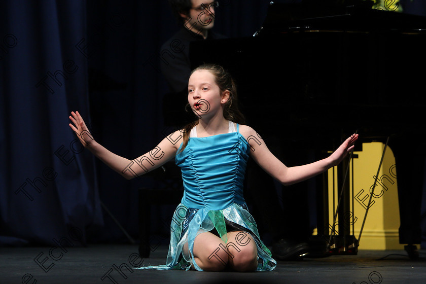 Feis27022018Tue06 
 5~6 
Sarah Canty performing Part of your World.
 Singing and School Choirs Class: 114: The Altrusa Club of Cork Perpetual Trophy Solo Action Song 10 Years and Under Section 1; Feis Maiti 92nd Festival held in Fr. Mathew Hall. EEjob 27/02/2018 Picture: Gerard Bonus.