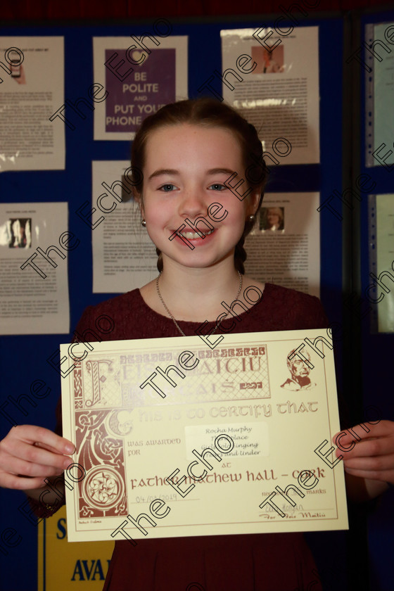 Feis04032019Mon29 
 29
3rd place Rocha Murphy from Castlemarthyr.

Class: 55: Girls Solo Singing 9 Years and Under Christopher Field The Swing (A Garland of Song Recital Music RM910).

Feis Maiti 93rd Festival held in Fr. Mathew Hall. EEjob 04/03/2019. Picture: Gerard Bonus